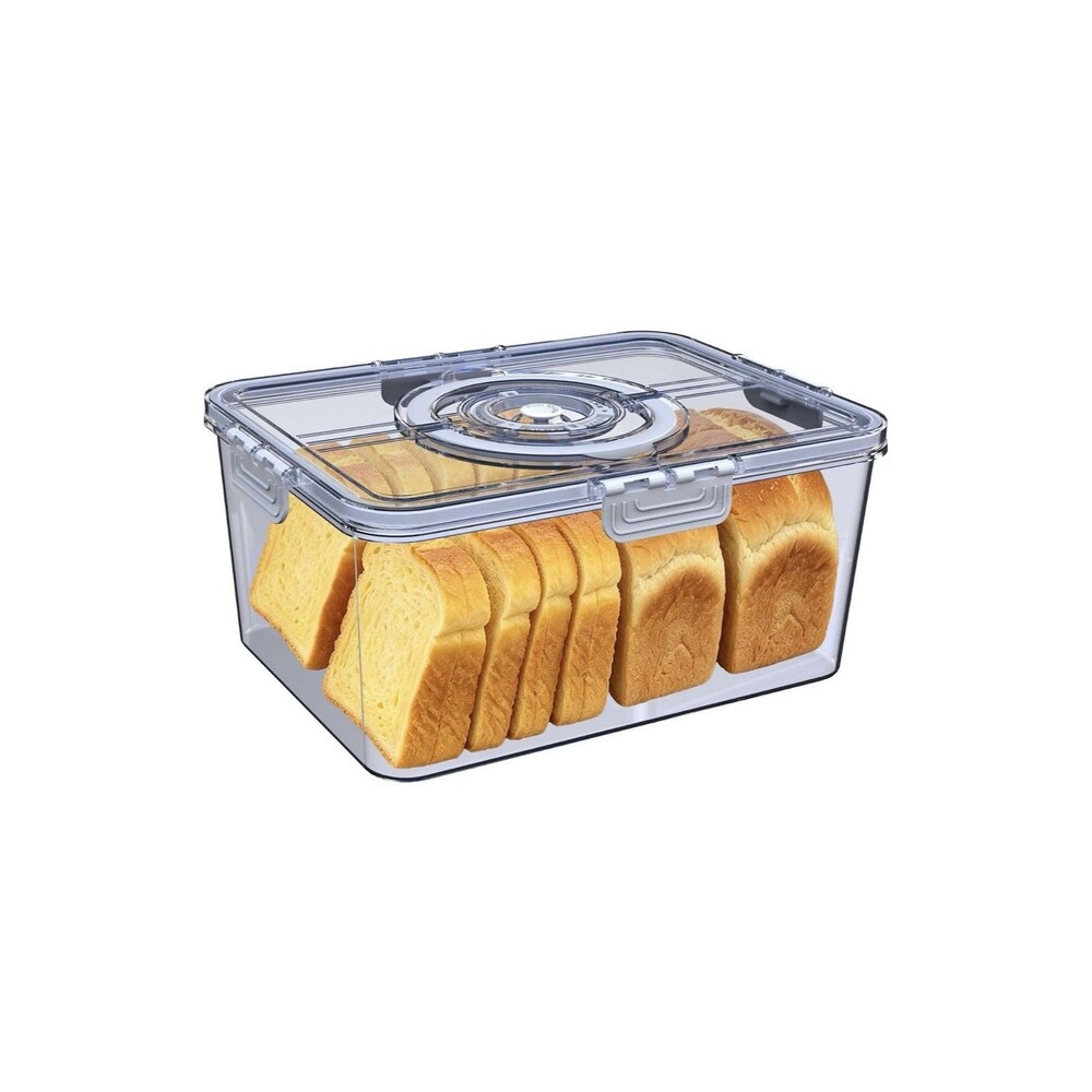 Large Airtight Bread Box w/ Lid & Handle Bread Storage Container Kitchen Counter